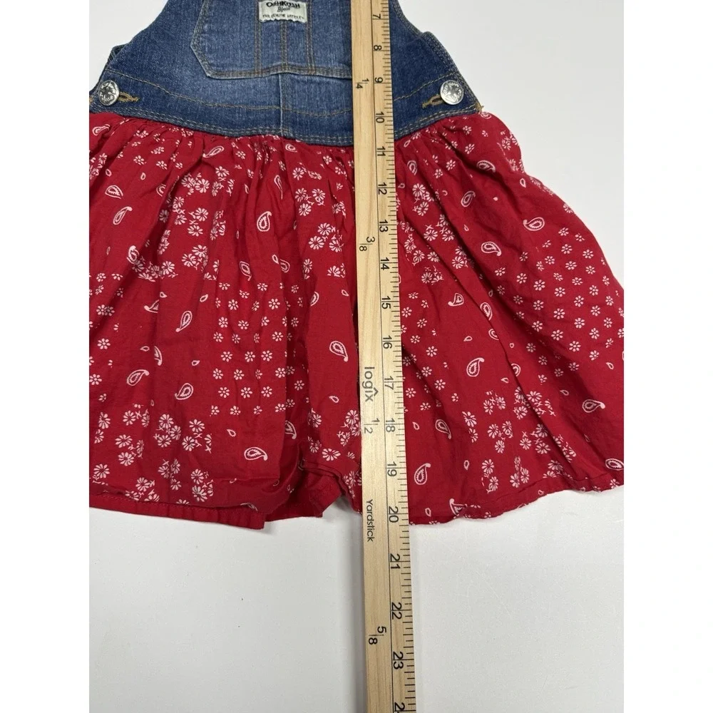 Denim Red Paisley Dress 4T Party Skirt OSHKOSH B'gosh‎ Vestbak